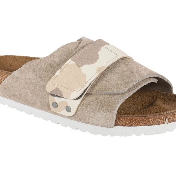 Birkenstock Kyoto Gray Taupe Suede Camouflage SZ 41 NWOB main image 8